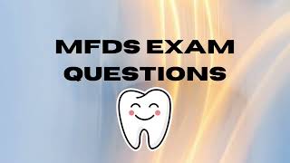 MFDS Part 1 exam Questions amp Answers [upl. by Jacquet]