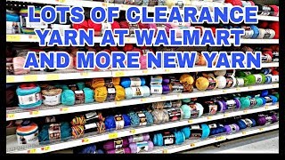 YARN SHOPPING  WALMART  HUGE CLEARANCE YARN HAUL  BAGODAY CROCHET [upl. by Nulubez]