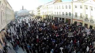 filming antiACTA protest in Tartu Estonia on 11th february 2012 [upl. by Yecam]