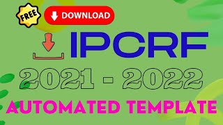 TUTORIAL on the AUTOMATED MS EXCEL IPCRF SY 20212022  FREE Downloadable Template ⬇️⬇️ [upl. by Greysun]