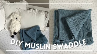 HOW TO MAKE A SWADDLE  DIY Easy Baby Swaddle [upl. by Anivek601]