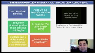 MÓDULO 1 Introducción a la Traducción Audiovisual Didáctica Aproximación histórica a la [upl. by Kayley309]