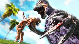 Taming an Absolute BEAST of a Therizinosaur  ARK MEGA Modded Survival [upl. by Leigha502]