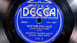 RHYTHM FOR SALE by Monette Moore and her Swing Shop Boys 1932 [upl. by Nnylyak659]