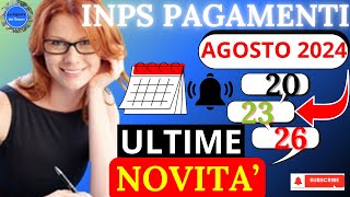 🔴 Nuove Date Pagamenti INPS Agosto 2024  📅 Scopri Subito Quando Arrivano Pagamenti e Bonus [upl. by Irrak]