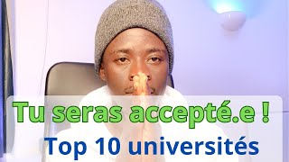 10 UNIVERSITÉS qui Acceptent FACILEMENT les Étrangers sur CAMPUS FRANCE [upl. by Forester237]