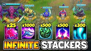 WE PLAYED AN INFINITELY STACKING COMP IN URF STACK 10X FASTER [upl. by Adehsar476]