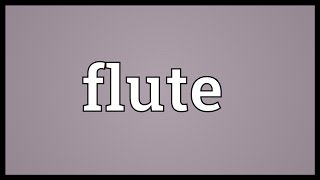 Flute Meaning [upl. by Chemaram]