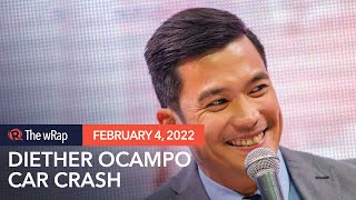 Diether Ocampo rushed to hospital after car crash in Makati City [upl. by Sokil]