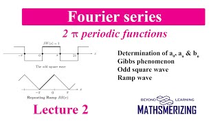 Fourier series  Lecture 2  Orthogonality  Gibbs phenomenon  Odd square wave  Ramp wave [upl. by Adallard]