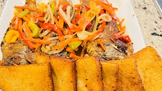 How to make escovitch fish and fried bammy  Jamaican style fried fish recipe [upl. by Yliab]