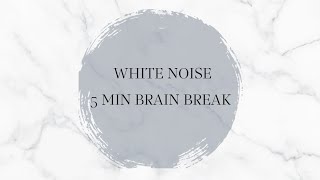 5 MIN WHITE NOISE BRAIN BREAK  Short relaxing sound for baby sleep adhd stress relief focus [upl. by Creighton200]