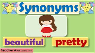 Learn the Synonyms  Words that are same in meaning   Examples of synonyms  Lesson with quiz [upl. by Niawtna]