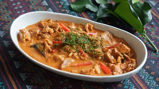 Panang Curry Recipe พะแนงหมู  Hot Thai Kitchen [upl. by Anoynek433]