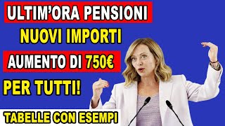 Aumento di €750 nelle Pensioni CONFERMATO SCOPRI SE SEI NELLA LISTA [upl. by Yacano]