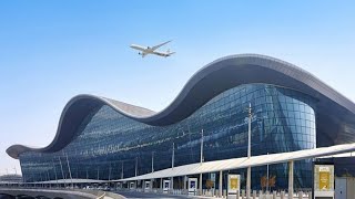 Flight landing in Abhudhabi Airport Landing in Zayed international airport [upl. by Ahsened]