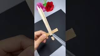 Use the used popsicle sticks to make tweezers super practical handmade DIY parentchild handmad [upl. by Gairc]