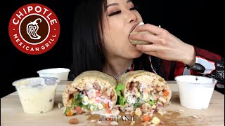 ASMR LOADED CHIPOTLE BURRITO MUKBANG chipotle eatingsounds saucy [upl. by Trahurn515]