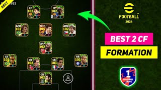 All Best 2 CF Formations In eFootball 2024 Mobile  Best 2 CF Formation In eFootball 2024 🔥 [upl. by Ahseei]