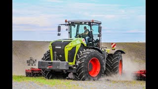 Claas Xerion 5000  Horsch Joker 10 m  500 Chevaux sur 4 roues égales [upl. by Marieann919]