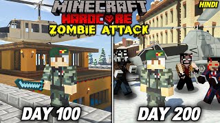 I Survived 200 Days in a Winter Zombie Apocalypse in Minecraft Hardcore [upl. by Norramic994]