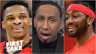 Why would the Rockets do this deal Stephen A reacts to the Westbrook for Wall trade  First Take [upl. by Hendrik]