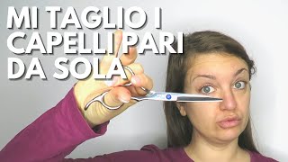 Come tagliare i capelli pari DA SOLI  Esperimento Blunt Cut [upl. by Gardell]