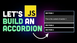 How to easily build an accordion using JavaScript Html amp CSS [upl. by Atis]