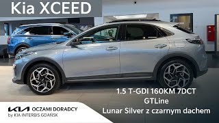 Kia XCEED MY2024 15 TGDI 160KM 7DCT wersja GTLine w kolorze Lunar Silver z CZARNYM dachem  4K [upl. by Annaeiluj]