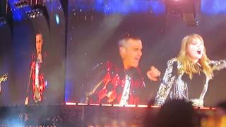 Taylor Swift amp Robbie Williams  Loving Angels Instead LIVE 23618 [upl. by Ahsekel]