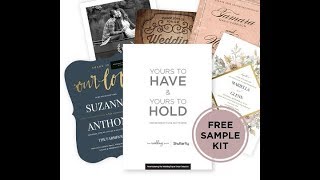 SHUTTERFLY WEDDING INVITATIONS SAMPLES KIT OPENING [upl. by Otrevire]