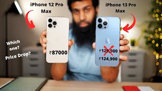 iPhone 13 Pro Max vs 12 Pro Max Comparison in Hindi  iPhone 12 Pro Max Price Drop [upl. by Ranchod]