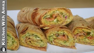 Special Shami Kabab Roll Recipe for Kids Lunch Box by Kitchen With Amna [upl. by Naujad]