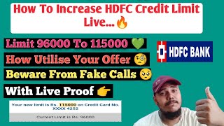 HDFC Credit Limit Increased To ₹115000 Live Process  Techno Tamil [upl. by Ahseid]