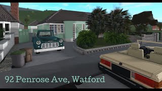 92 Penrose Ave Watford MidCentury bungalow house tour  Roblox Bloxburg [upl. by Tisbee589]