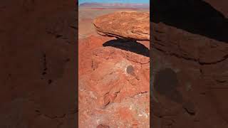 Mexican Hat rock Utah travel adventure utah mexican utahstateparks drone rock dronevideo [upl. by Acirahs]