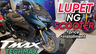 All New Yamaha TMAX TECHMAX Full Detailed Specs amp Features  Price amp Installment San Casa Makabili [upl. by Shult]