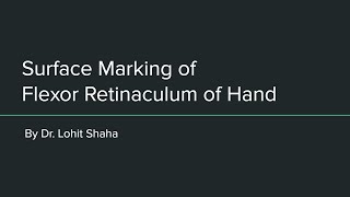 Surface Marking of Flexor Retinaculum of Hand [upl. by Ultann]