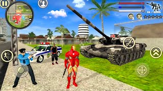 Iron Rope Hero Vice Town Military Tank  Android Gameplay [upl. by Emmeline]