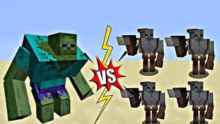 MINECRAFT 10 MUTANT ZOMBIES VS 15 ABSORBER BATTLEMINECRAFT MOB BATTLE [upl. by Eimak]