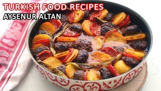 Turkish Kofta  Meatball And Potato Recipe With Tomato Sauce  Easy And Delicious  Aysenur Altan [upl. by Millwater]