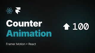 Animated Number Counter with Framer Motion  Count Up Animation in React [upl. by Alaric236]