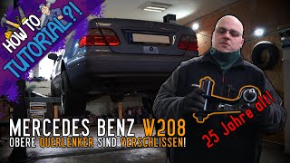 Es klappert und kracht  25 Jahre alte Querlenker 🤢 Mercedes Benz W208 320 V6 viral car tutorial [upl. by Oirretno]