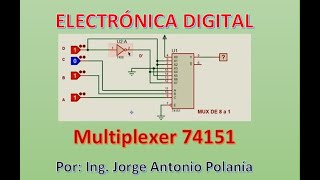 Aplicación del Multiplexer 74151 de 8 a 1 [upl. by Nepets]