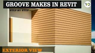 How to makes quotGroovesquot in Revit  Step by step  Revit Architecture [upl. by Kienan]