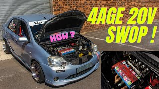 INSANE 4AGE 20V SWAP  TOYOTA ETIOS  This is my ride Ep 23 [upl. by Eicart]