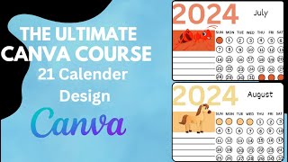 How to Design a Customized Calendar in Canva  Day 21  Canva [upl. by Anilyx835]