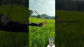 Bamboo creations with bamboo arrow bamboo bamboocrafts slingshots diy [upl. by Yoj660]