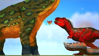 Ark Survival  BRACHIOSAURUS vs ALPHA DINOS Ep477 [upl. by Sanfourd]