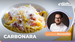 CARBONARA the TRADITIONAL ITALIAN Recipe by Chef Luciano Monosilio😋😍🥓💛🍴 [upl. by Nagirrek]